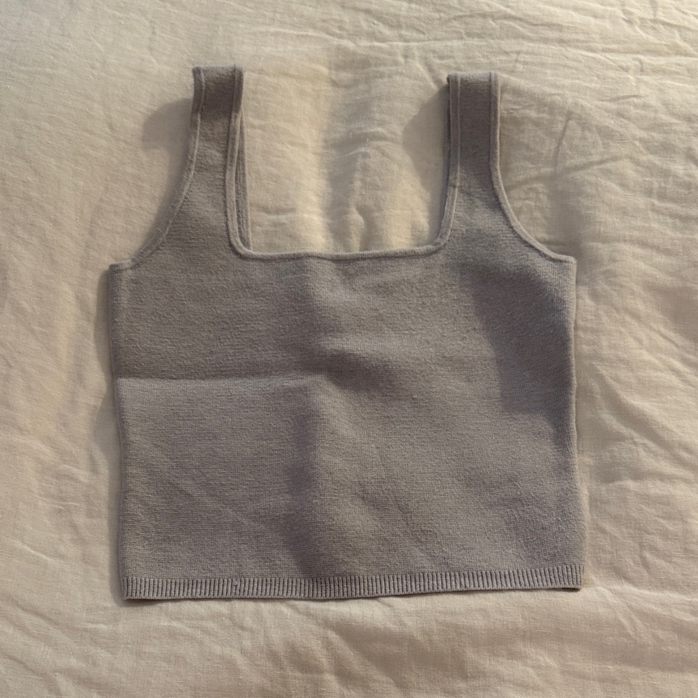 Abercrombie Gray Knit Tank Top